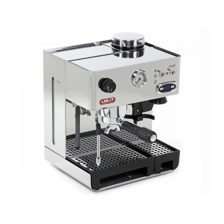Еспресо машина Lelit Anita - PL042TEMD, с кафе на зърна и вградена кафемелачка, терморегулатор на температурата за вода и пара, вграден тампер, вместимост на бункера за кафе 130 гр., накрайник за вода и пара,1000 W