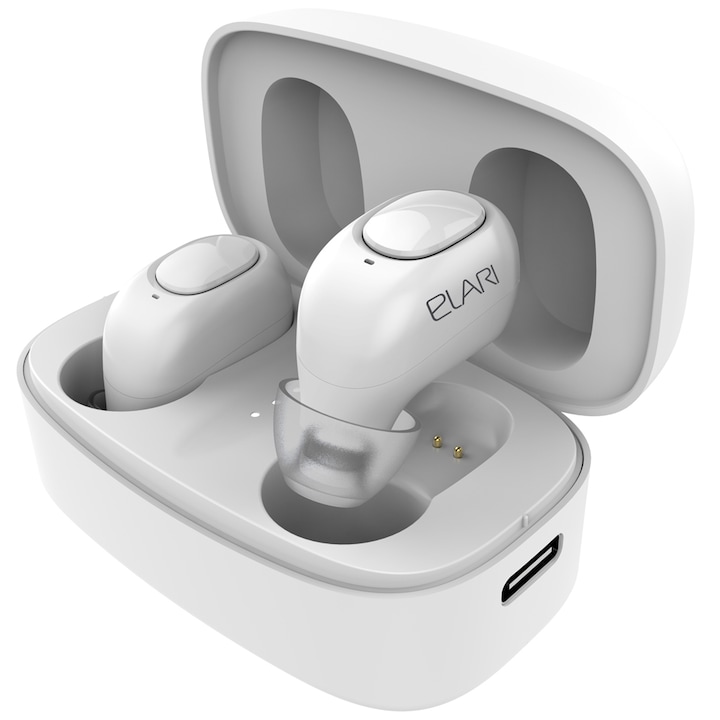 Elari EarDrops Fejhallgató vezeték nélküli Hi-Fi, Bluetooth, fehér
