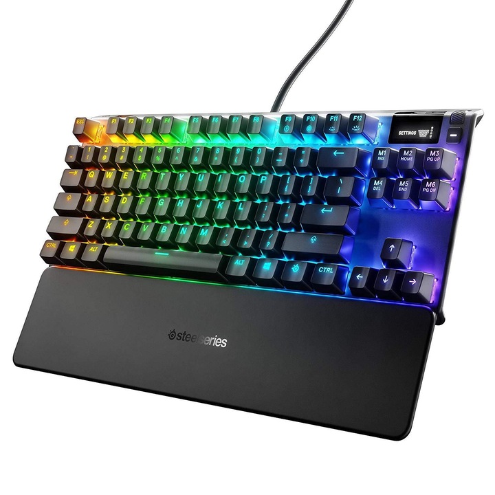 Геймърска клавиатура Steelseries Apex 7 TKL Red, Черен, USB