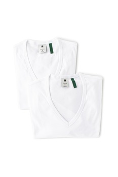 G-Star RAW - Szűk fazonú organikuspamut póló szett, 2 darab, Fehér