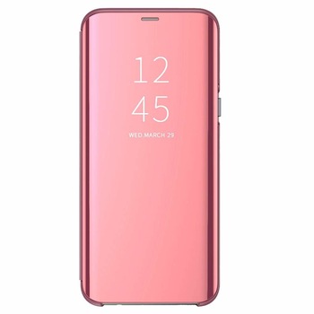 Husa Xiaomi Redmi Note 5 dual camera, Xiaomi Redmi Note 5 Pro, Clear View, Flip / Book, Roz Husa Xiaomi Redmi Note 5 dual camera, Xiaomi Redmi Note 5 Pro, Clear View, Flip / Book, Roz