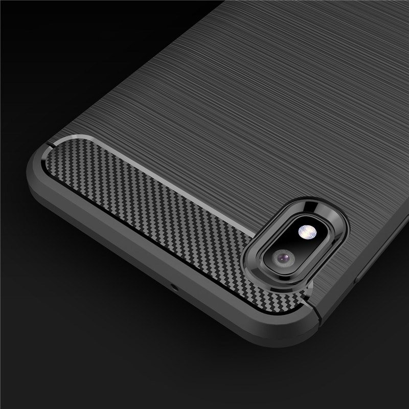 Husa pentru Samsung Galaxy A10 / M10, Techsuit Carbon Silicone, Black