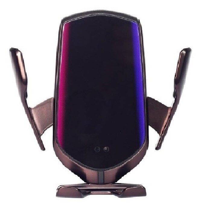 Incarcator Wireless Auto universal, brand The Phone Closet, cu Senzor inteligent, suport SMART Charger 10W, clema prindere ventilatie Dark