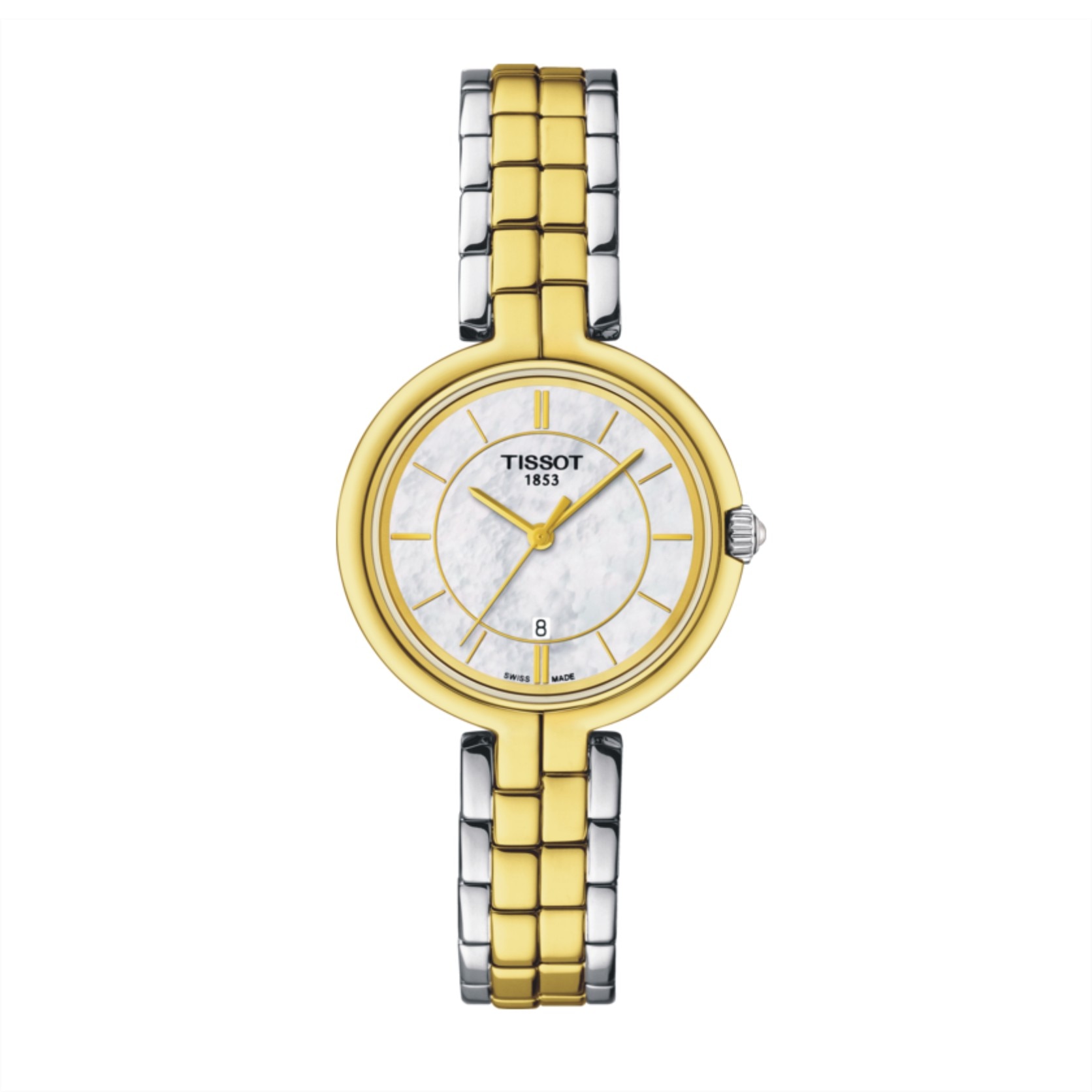 Ceas Tissot T094.210.22.111.01 Flamingo dama bicolor inox