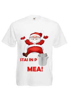 Tricou personalizat Fruit of the Loom, tricou Mos Craciun, alb, Alb Tricou personalizat Fruit of the Loom, tricou Mos Craciun, alb, Alb