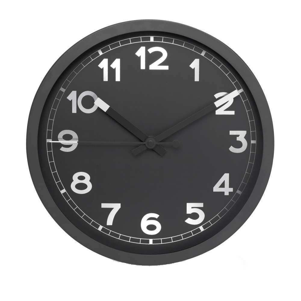 Ceas de Perete Negru, diametru 30.5 cm