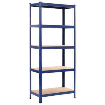Raft depozitare, vidaXL, Otel si MDF, 80 x 40 x 180 cm, Albastru Raft depozitare, vidaXL, Otel si MDF, 80 x 40 x 180 cm, Albastru