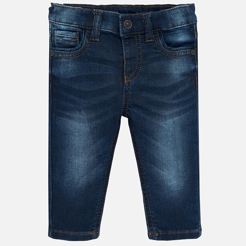 Pantaloni lungi denim soft slim fit bebe baiat, Mayoral, Albastru denim, Denim