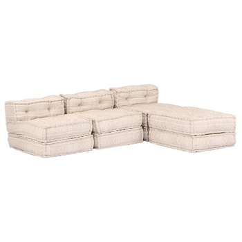 Canapea modulara cu 3 locuri, forma L, vidaXL, Tapiterie poliester, Bej, 180 x 140 x 60 cm Canapea modulara cu 3 locuri, forma L, vidaXL, Tapiterie poliester, Bej, 180 x 140 x 60 cm