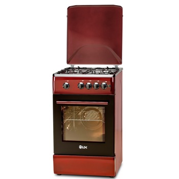 Aragaz LDK 5060 A BORDO RMV, Gaz, 4 arzatoare, Capac metalic, Siguranta, Aprindere electrica, 50x60 cm, Rosu inchis, Preinstalare duze NG/LPG Aragaz LDK 5060 A BORDO RMV, Gaz, 4 arzatoare, Capac metalic, Siguranta, Aprindere electrica, 50x60 cm, Rosu inchis, Preinstalare duze NG/LPG