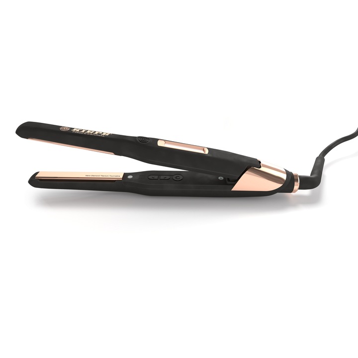 Placa de indreptat parul profesionala, Kiepe, Pure Rose Gold, Placute XS, 230°