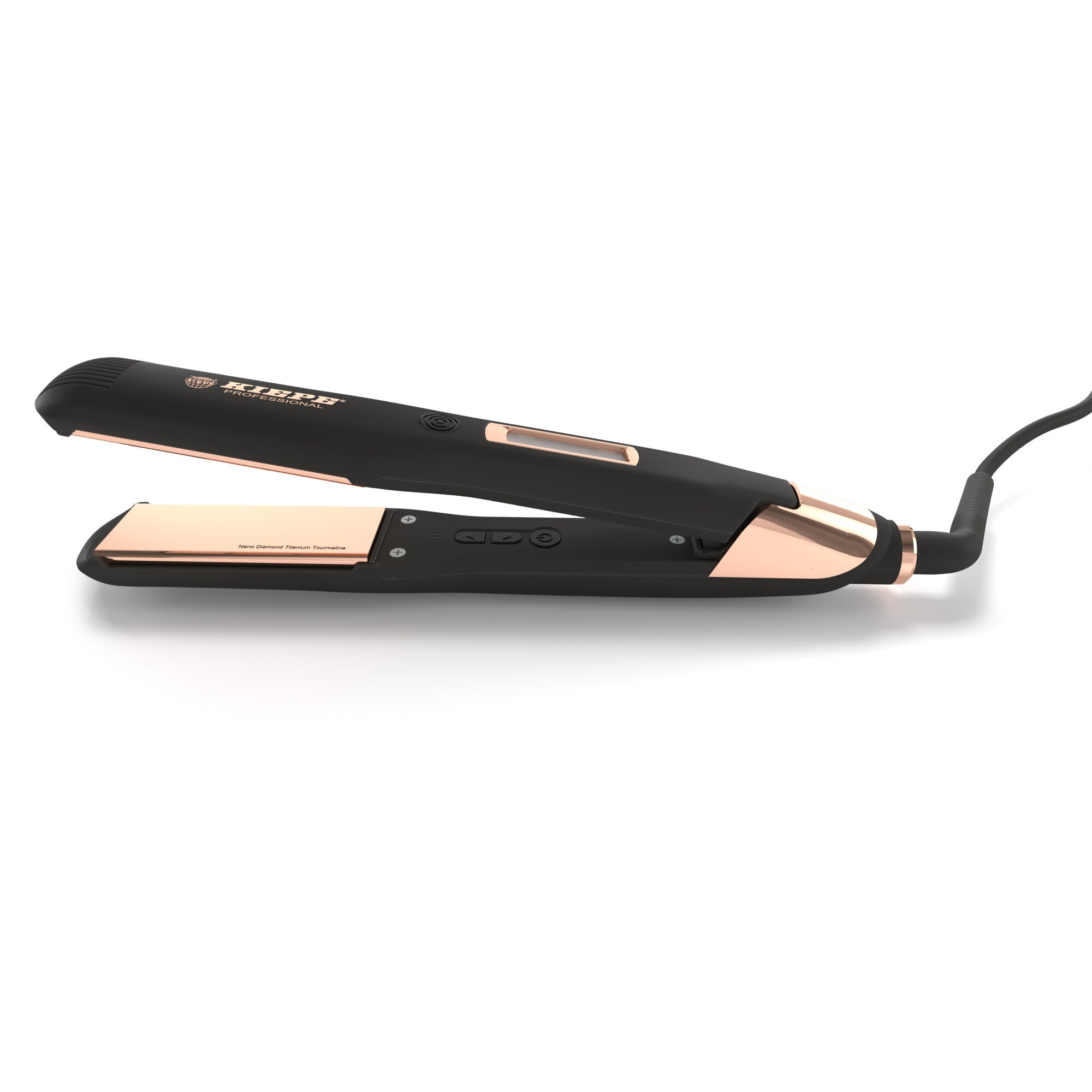 Placa de indreptat parul profesionala, Kiepe, Pure Rose Gold, Placute M, 230°