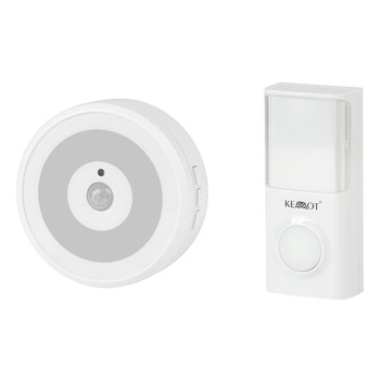 Sonerie Fara Fir / Wireless cu functie Lumina de Noapte, Distanta 150 metri, 58 Melodii, Alimentare Priza, 4 niveluri sunet, Rezistent la apa IP44, Alb Sonerie Fara Fir / Wireless cu functie Lumina de Noapte, Distanta 150 metri, 58 Melodii, Alimentare Priza, 4 niveluri sunet, Rezistent la apa IP44, Alb