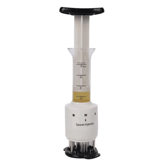 Aparat de fragezit friptura cu injector de sos sau condimente, Alb