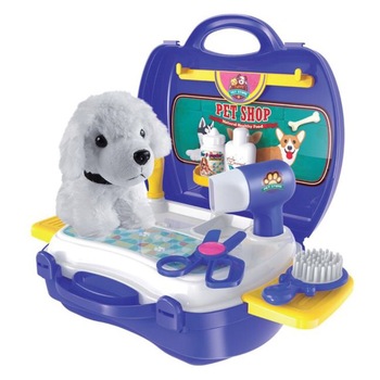 Set doctor pentru copii Pet Shop pentru catei , in vazliza cu catel din plus + 16 accesorii , ATS Set doctor pentru copii Pet Shop pentru catei , in vazliza cu catel din plus + 16 accesorii , ATS