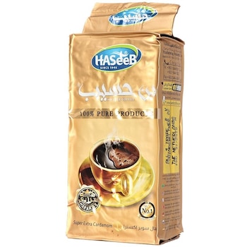 Cafea, Haseeb, 500g, super extra cardamon, gold Cafea, Haseeb, 500g, super extra cardamon, gold