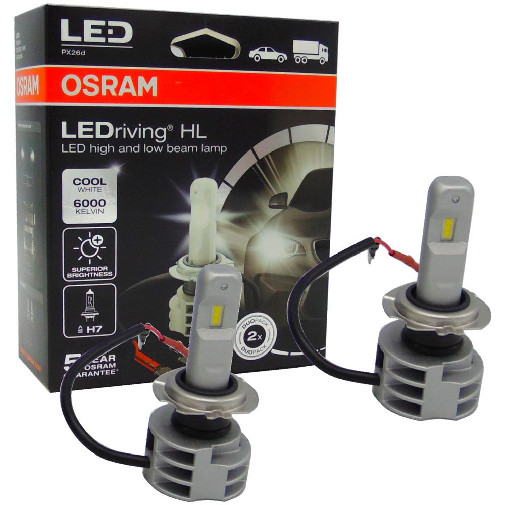 Комплект 2 бр. LED крушки за фар Osram H7 LEDriving HL 67210CW 14W, 6000K,  без вентилатор ITALY 