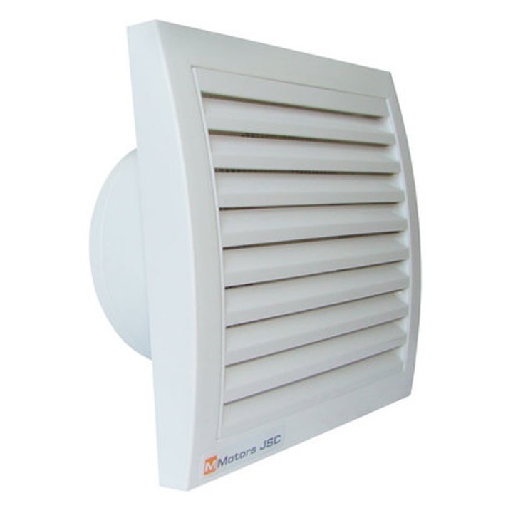 Вентилатор за баня MMotors, Квадрат с клапа, Ф100, 105 м3/ч, Бял, 1047