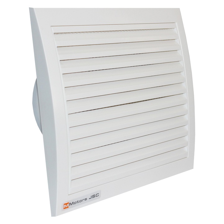 Вентилатор за баня MMotors, Квадрат с клапа, Ф120, 150 м3/ч, Бял, 1085