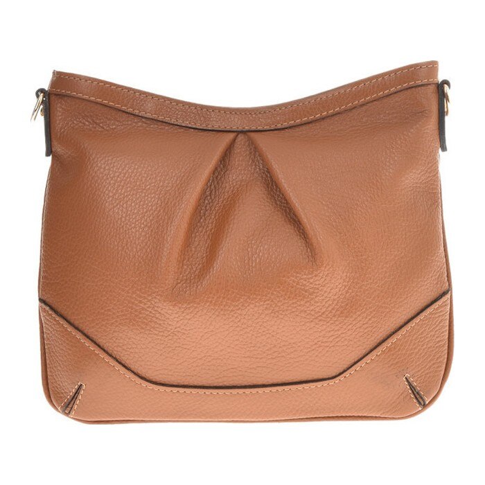 Geanta de umar din piele naturala Promesse PR6146, Cognac