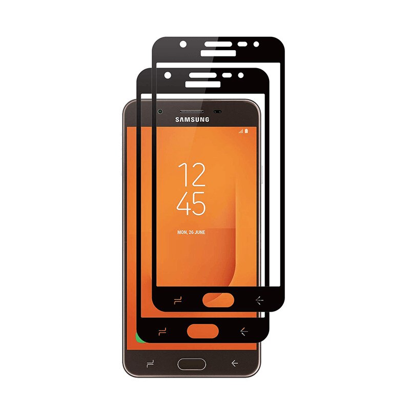 Set 2 folii protectie sticla securizata fullsize pentru Samsung Galaxy J7 Max G615FD, negru