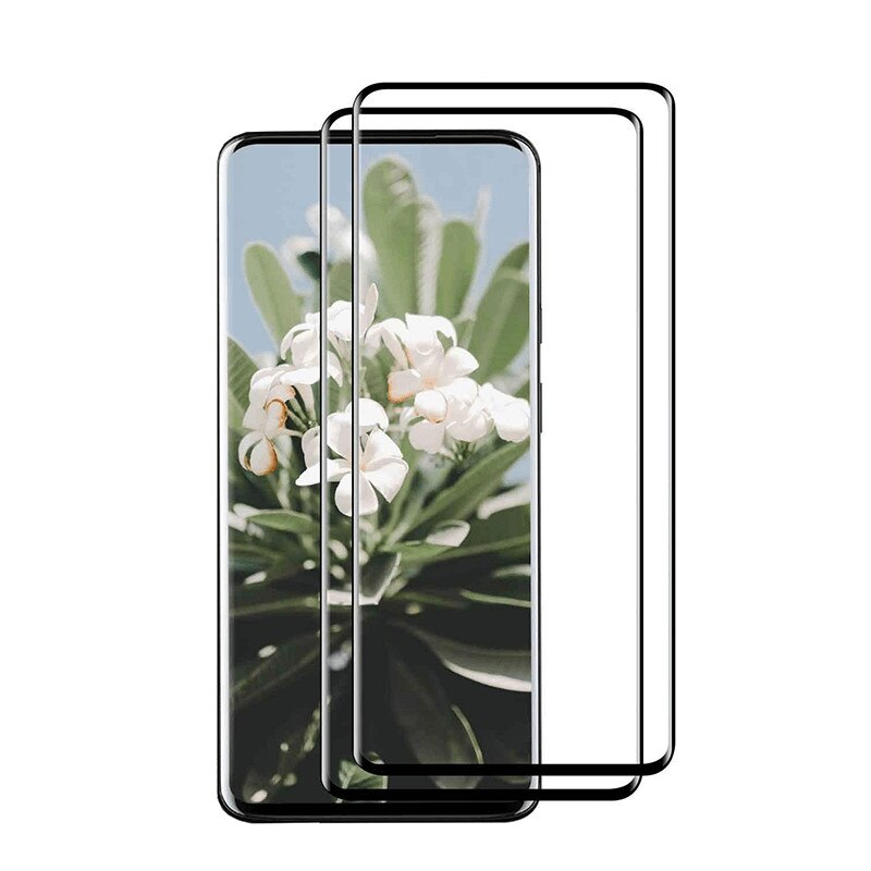 Set 2 folii protectie sticla securizata fullsize pentru OnePlus 7 Pro , negru
