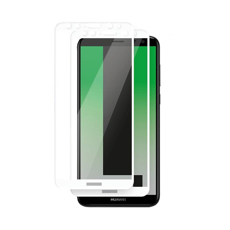 Set 2 folii protectie sticla securizata fullsize pentru Huawei Mate 10 Lite / Nova 2i / HONOR 9i, alb