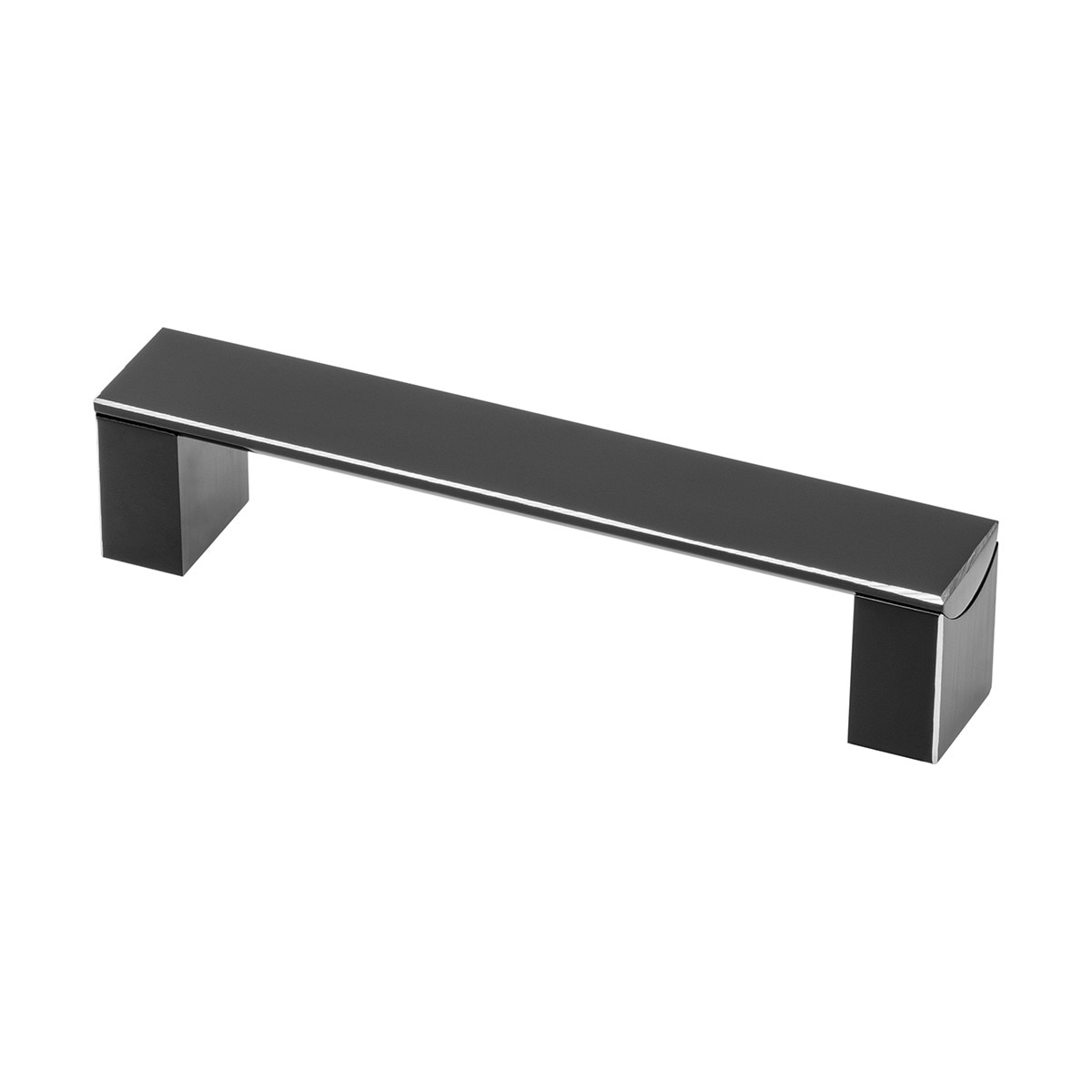 Maner pentru mobilier U negru L = 111 mm, aluminiu