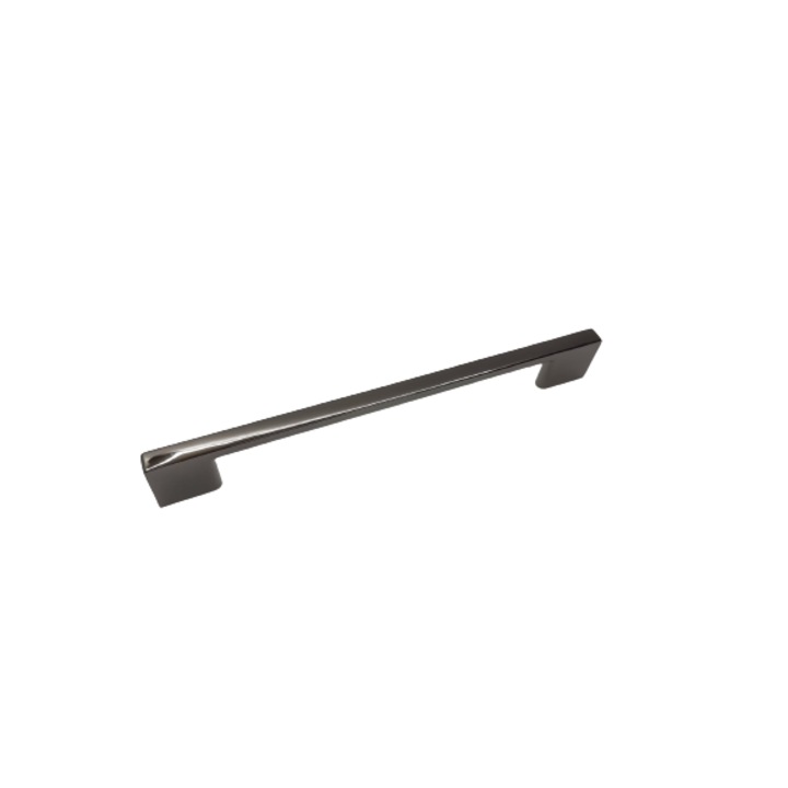 Maner pentru mobilier negru cromat, L 161 mm / C 128 mm material ZnAl
