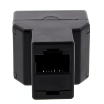 Adaptor 1xRJ11(6P4C) mama - 2x RJ11(6P4C) mama, negru Well Adaptor 1xRJ11(6P4C) mama - 2x RJ11(6P4C) mama, negru Well