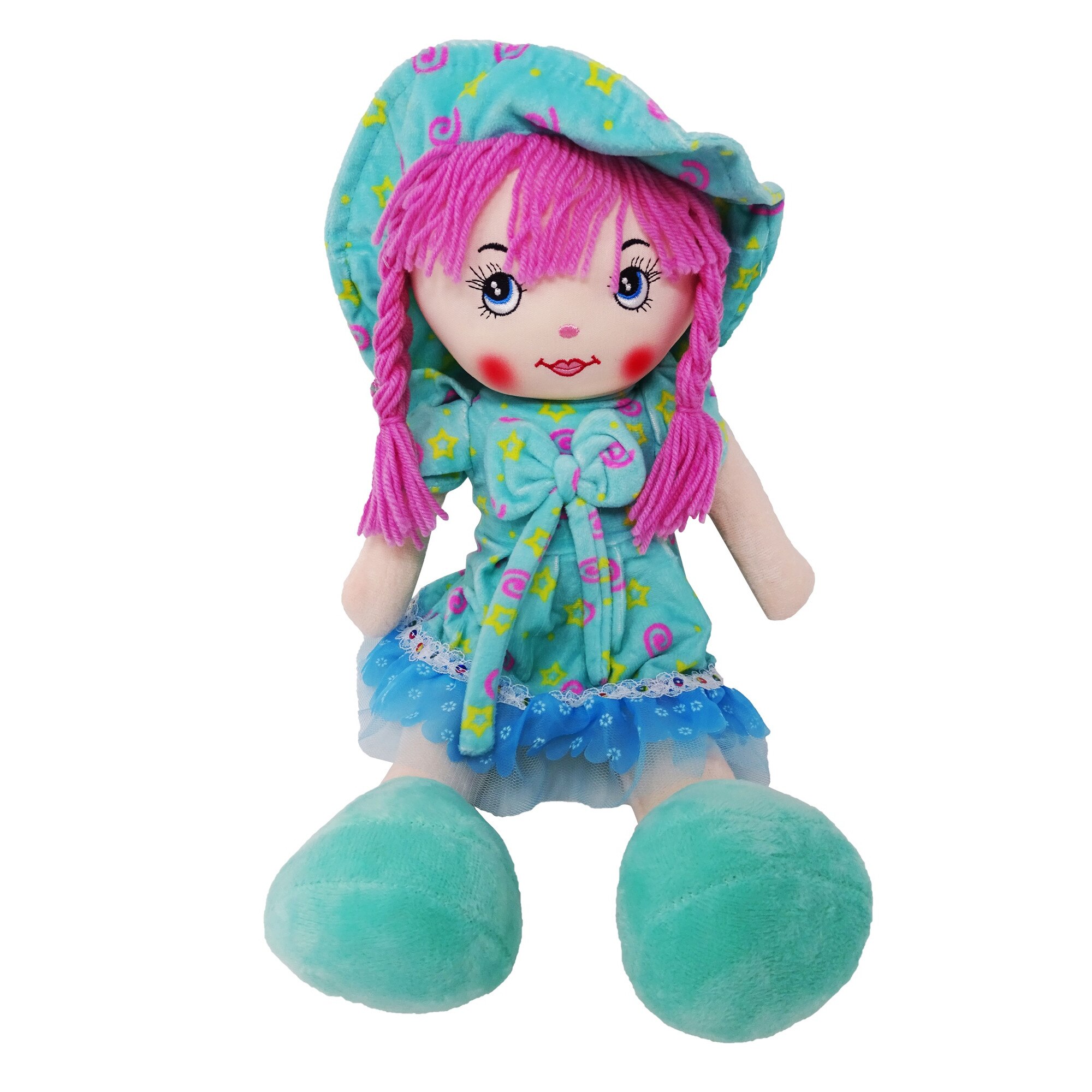 Papusa de Plus, Rochita cu Tulle, SALAMANDRA KIDS®, Turcoaz