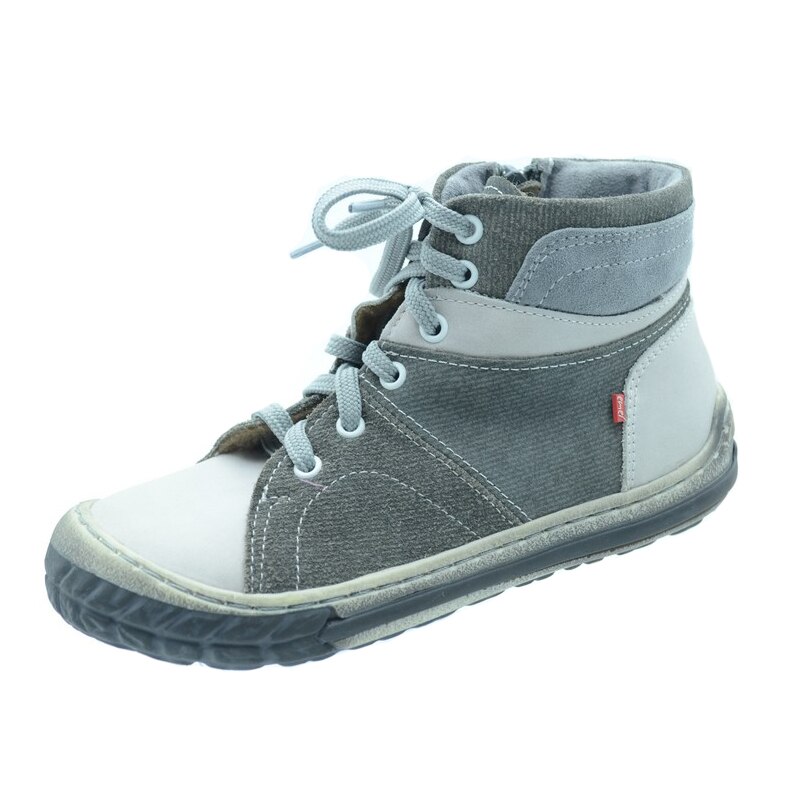 Ghete din piele baieti Emel 1986, Gri