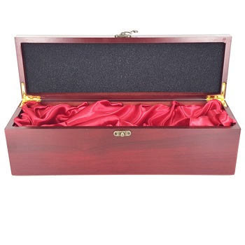 Cutie vin din lemn visiniu-interior cu burete antisocuri Cutie vin din lemn visiniu-interior cu burete antisocuri