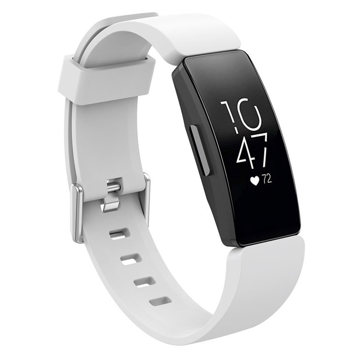 Curea Bratara Edman pentru Fitbit Inspire, marimea L, Alb