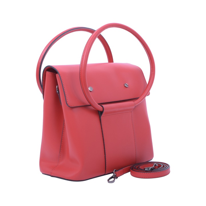 Angel taska, termeszetes bor, 8056, Piros, 29 x 31 x 14