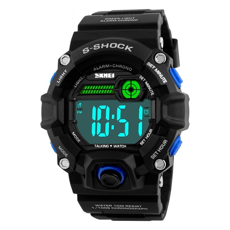Ceas sport pentru barbati SKMEI Zeux, Negru / Albastru