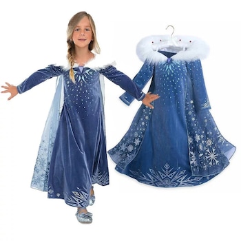 Rochie Elsa Frozen, model Fulg de nea Rochie Elsa Frozen, model Fulg de nea