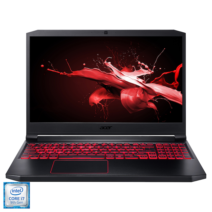 Лаптоп Gaming ACER Nitro 7 AN715-51-707P, 15.6", Intel® Core™ i7-9750H, RAM 16GB, SSD 256GB, NVIDIA® GeForce® GTX 1660Ti 6GB, Endless OS, Obsidian Black
