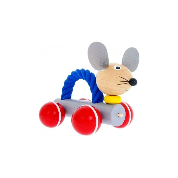 Jucarie de tras/impins, Greenkid, soricel, multicolor