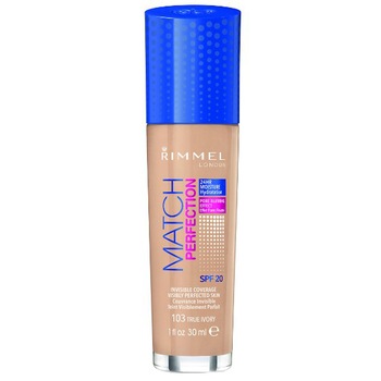 Fond de ten Rimmel London Match Perfection 103 True Ivory SPF 20, 30 ml Fond de ten Rimmel London Match Perfection 103 True Ivory SPF 20, 30 ml
