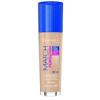 Fond de ten Rimmel London Match Perfection 100 Ivory SPF 20, 30 ml