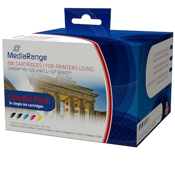 MultiPack Canon CLI521 Cyan, Magenta, Yellow, Black and PGI520 black MultiPack Canon CLI521 Cyan, Magenta, Yellow, Black and PGI520 black