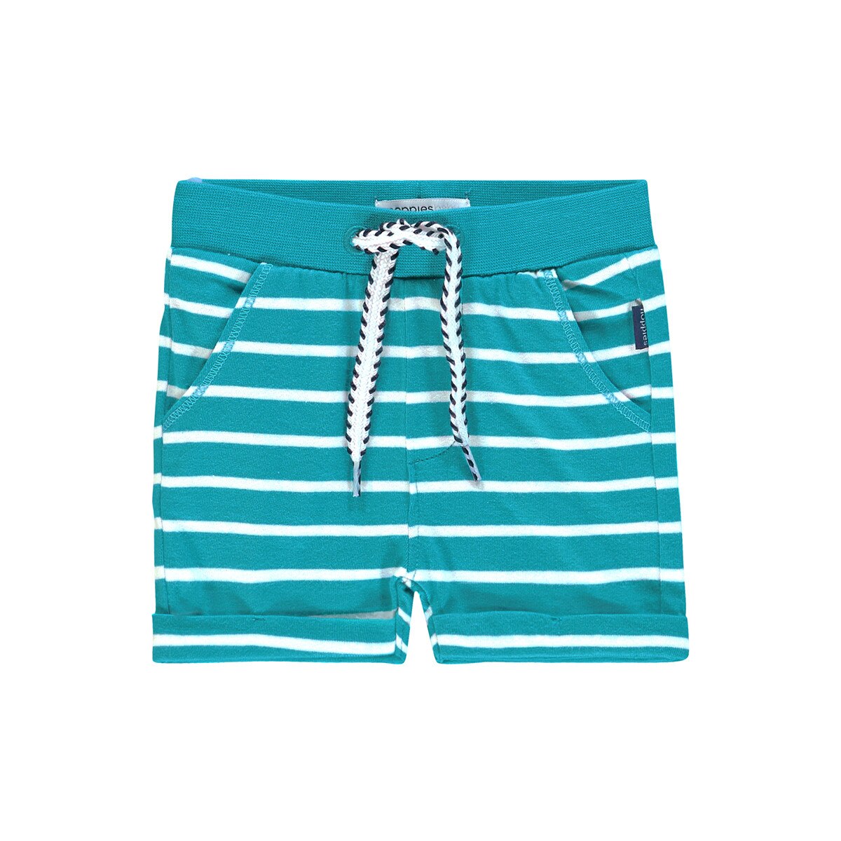 Pantaloni bebe scurti, Noppies, cu dungi, Salisbury, albastri