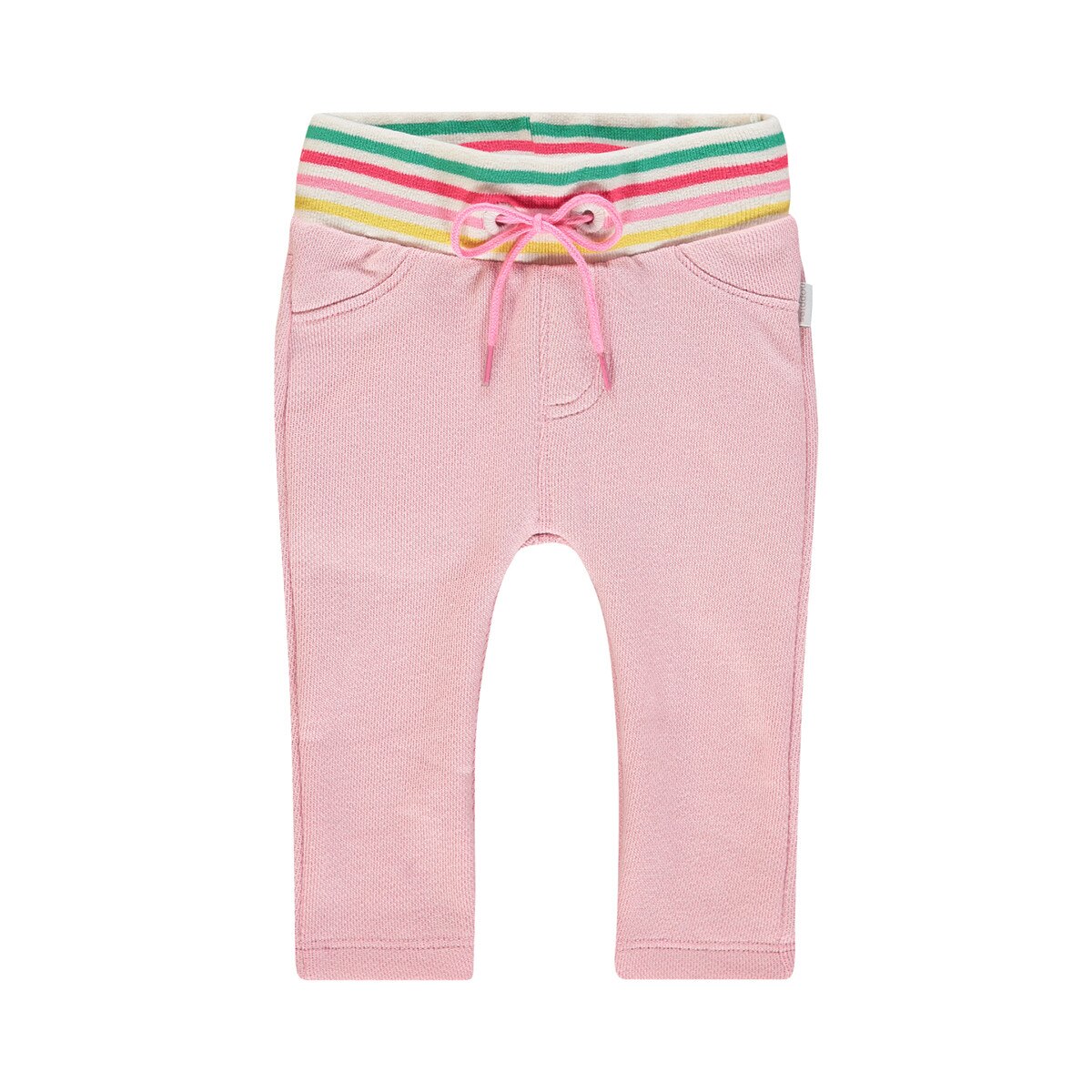 Pantaloni fetite, Noppies, cu banda multicolora, Rosella, roz, Roz