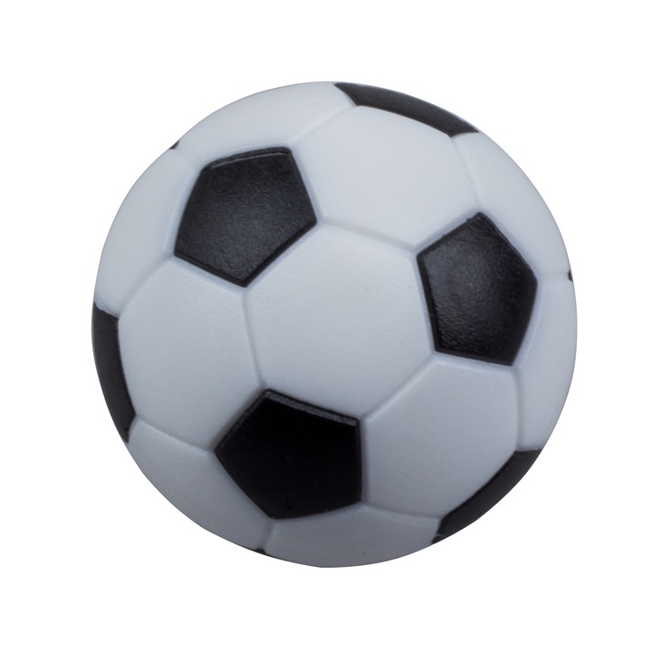 Minge pentru fotbal mecanic (foosball) alb cu negru, 36 mm, 17 grame