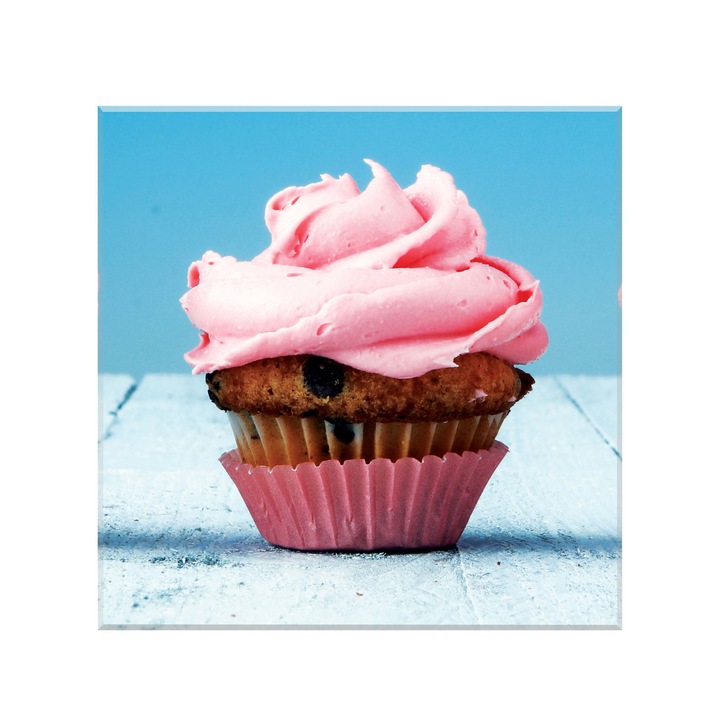 Sticla bucatarie decorativa, securizata Saint Gobain Glass®, imprimata 65x65cm, protectie antistropire pentru aragaz, Ambra Deco, Briosa