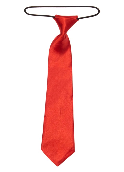 Cravata pentru copii Buticcochet, prindere cu elastic, Rosu, 28 cm - CRV201
