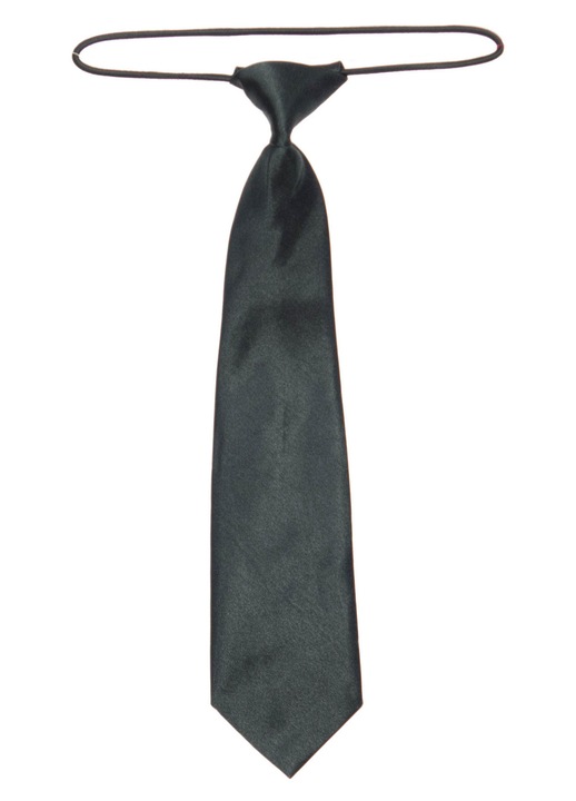 Cravata pentru copii Buticcochet, prindere cu elastic, Negru, 28 cm - CRV202