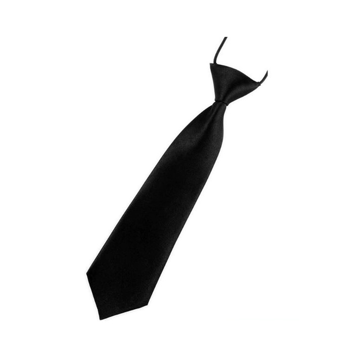 OEM CRV202 gyerek nyakkendő, szintetikus anyag, 28 cm, fekete
