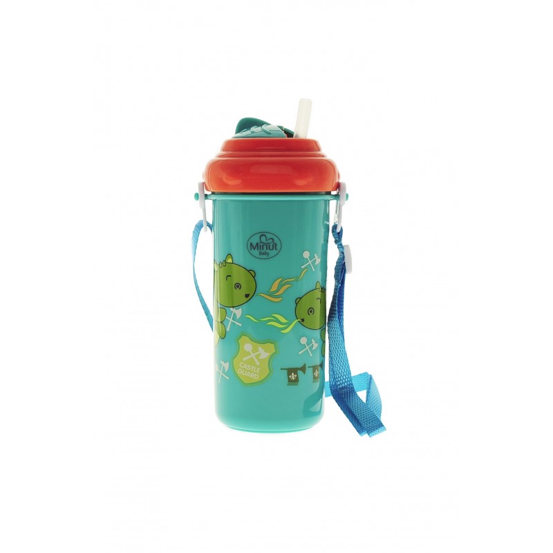Cana sport cu pai si curea transport Minut Baby, 360 ml, 12+, verde